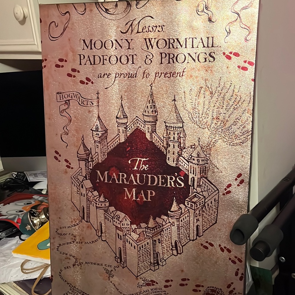 Harry Potter Marauders Map Canvas